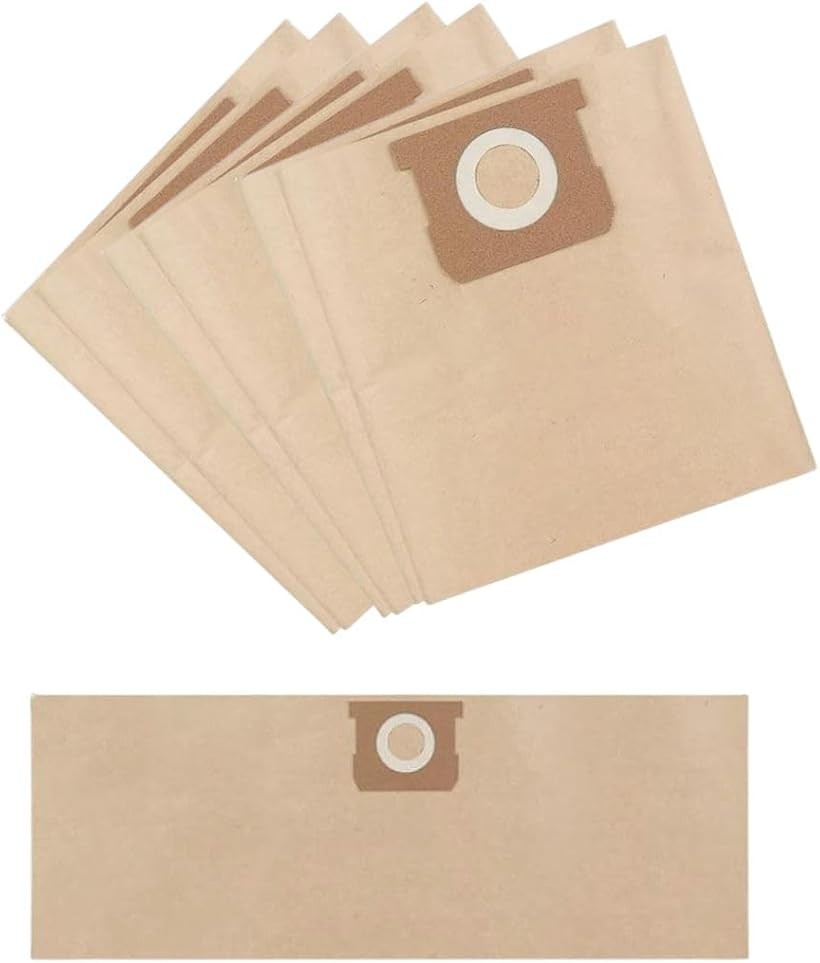 互換品 互換 集塵袋 紙パック スタンレー用 9-3100 5-6ガロン 乾湿両用掃除機対応 SL18410-5B用 6枚入り 消耗品 (白, 横80 x 縦30cm)