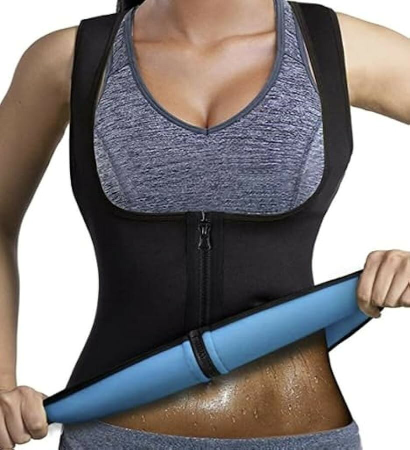 サウナ スーツ ウェア トレーニング フィットネス スポーツ レディース おなか ボディ エクササイズ ジム (ブラック, S)の商品画像
