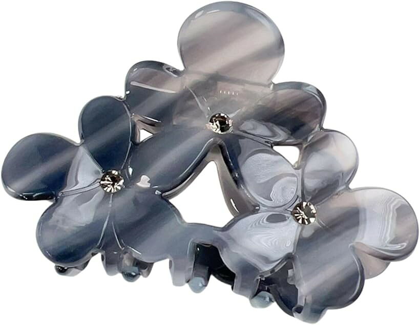 ヘアクリップ バンスクリップ 髪留め 小さめ 花柄 hair clip ハーフアップ ヘアア...