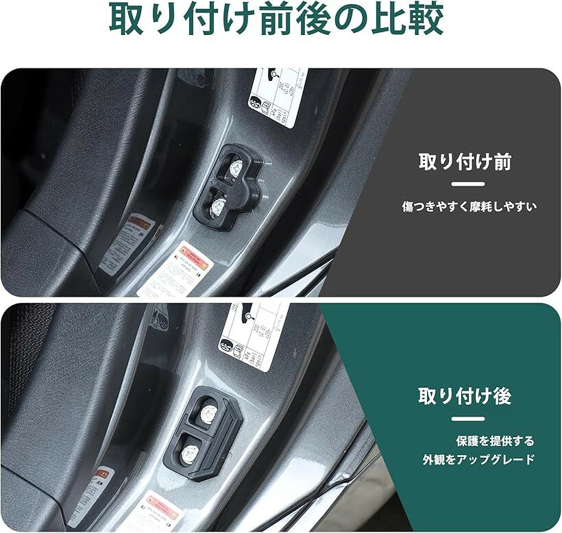 エムラインストアの新型 マツダ ロードスター ND 専用 ドアウェッジ ドアウェッジピース シリコン＆鉄製 カスタム アクセサリー カー用品 (ブラック)｜アングル3