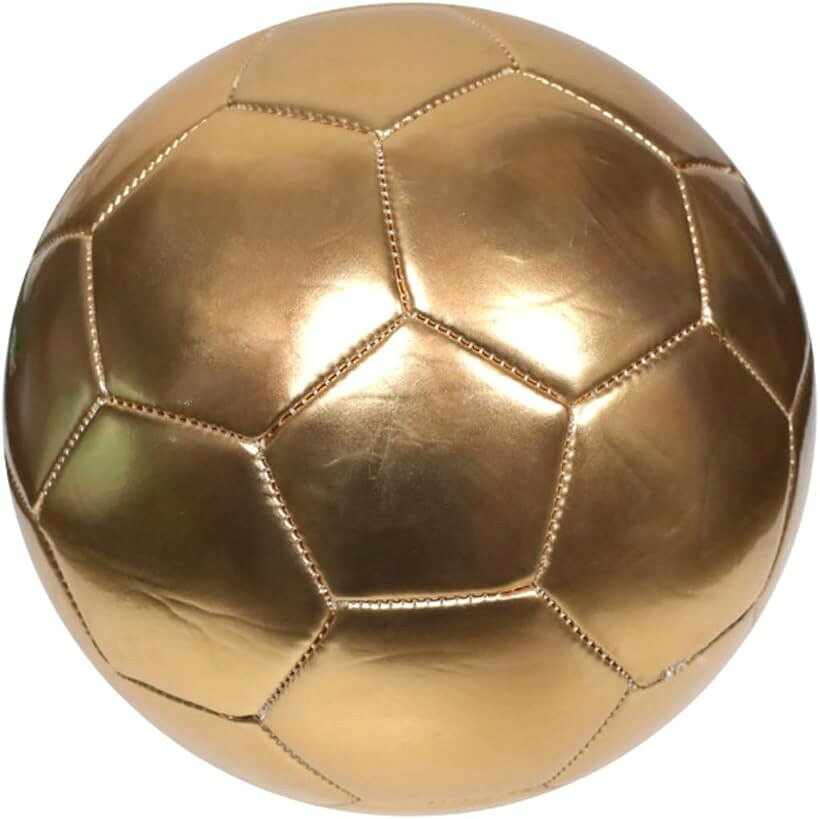 サッカーボール 5号 ゴールド 金色 小学生 大人用 子供 練習球 観賞用 ギフト 記念品 (ゴールド, 5号)