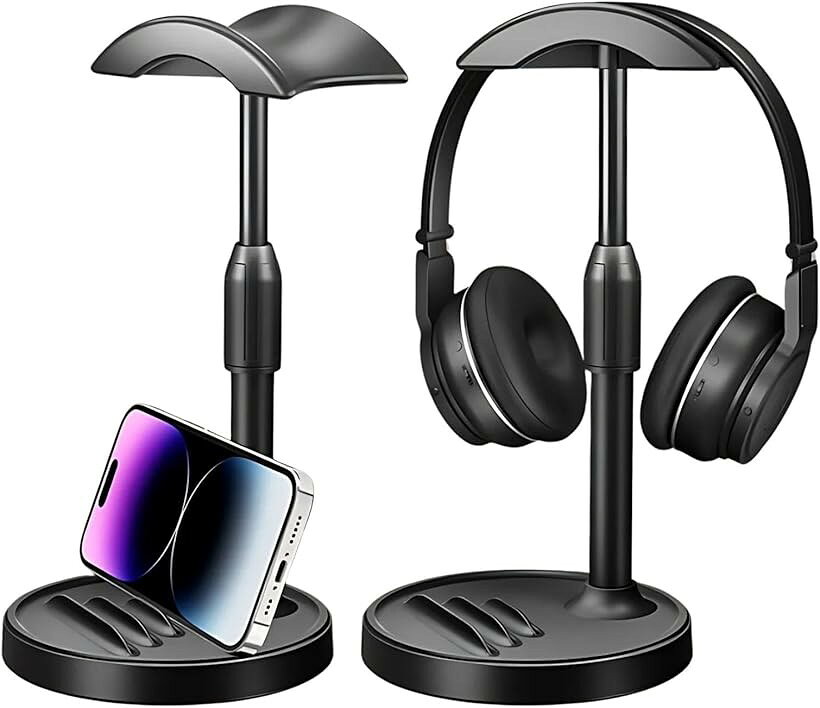 バリエーションコード : 2b9suncdun商品コード2b9sr4ds5k商品名ヘッドホン スタンド 卓上 ヘッドフォン ホルダー ヘッドセット スマホスタンド付 高さ調節可ブランドCopeflapカラーブラック・高さ調節が可能な設計 自分の使いやすい高さに簡単に調整できます。高さ23cmから約29cmまで調節ができます。・スマホスタンド付き ヘッドホンとスマートフォンやタブレットなどを同時に立てることができ、デスク上をすっきり整理できます。・安定性の優れたスタンド スタンドの底には滑り止め加工をしております。又、ヘッドホンが転倒しにくい安定したベースで、装着時や取り出す時もストレスフリーです。・組み立てが簡単 簡単に組み立てができる設計です。特別なツールを使わずに簡単にセットアップでき、すぐに使用することができます。・さまざまな種類のヘッドセットに対応 互換性があり、さまざまな種類・大きさのヘッドセットに対応しております。ストリーミングヘッドセットやオーディオヘッドフォンなど、幅広い種類のヘッドフォンを収納できます。・シンプルでスタイリッシュ シンプルで洗練された黒色カラーで、オフィスやデスク周りをスタイリッシュに演出します。※ 他ネットショップでも併売しているため、ご注文後に在庫切れとなる場合があります。予めご了承ください。※ 品薄または希少等の理由により、参考価格よりも高い価格で販売されている場合があります。ご注文の際には必ず販売価格をご確認ください。※ 沖縄県、離島または一部地域の場合、別途送料の負担をお願いする場合があります。予めご了承ください。※ お使いのモニタにより写真の色が実際の商品の色と異なる場合や、イメージに差異が生じることがあります。予めご了承ください。※ 商品の詳細（カラー・数量・サイズ 等）については、ページ内の商品説明をご確認のうえ、ご注文ください。※ モバイル版・スマホ版ページでは、お使いの端末によっては一部の情報が表示されないことがあります。すべての記載情報をご確認するには、PC版ページをご覧ください。