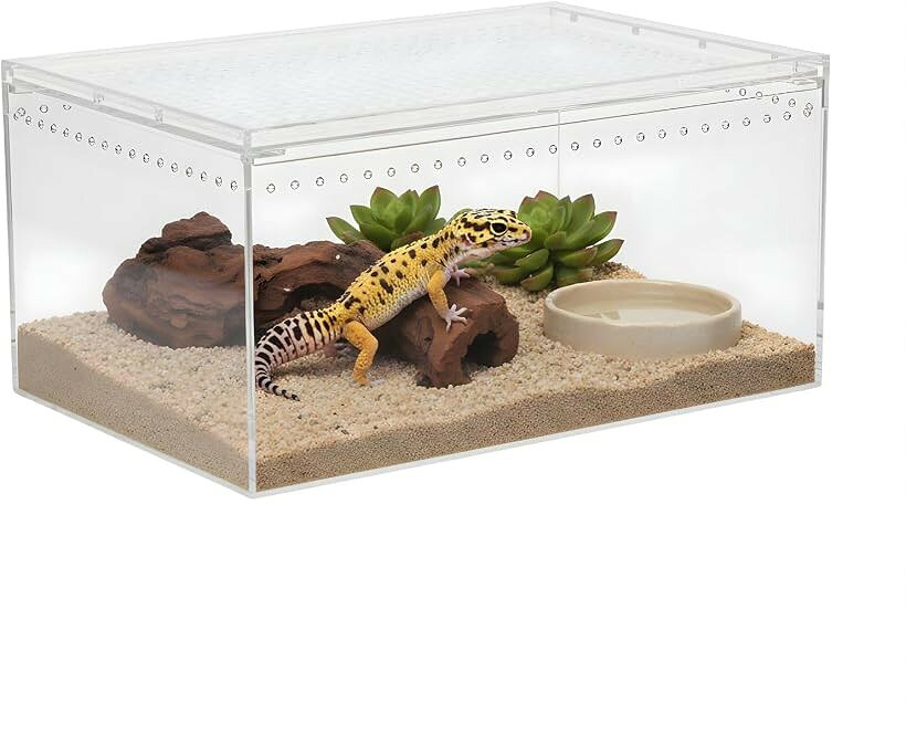 爬虫類 ケージ ボックス 飼育 ケース アクリル 透明 (30x20x15cm 単品1個, 30x20x15cm)