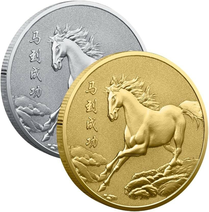 2026年 干支 コイン メダル 馬 午年 記念 硬貨 金 開運 金運 金貨 銀貨 競馬 お守...