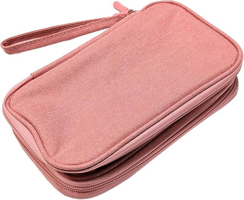 ガジェットポーチ ガジェットケース 小物入れ 保管バッグ PC周辺小物入れ 収納 整理整頓 持ち運び 水濡れ防止 旅行 出張 (ピンク) mlinestore-10245145 エムラインストア パッケージ画像
