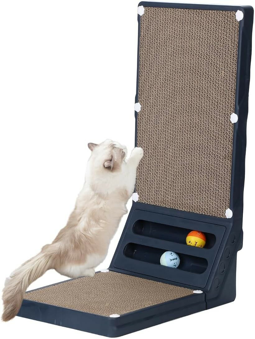 猫 爪研ぎ 猫老 段ボール つめとぎ 交換式 (ネイビー, 本体)