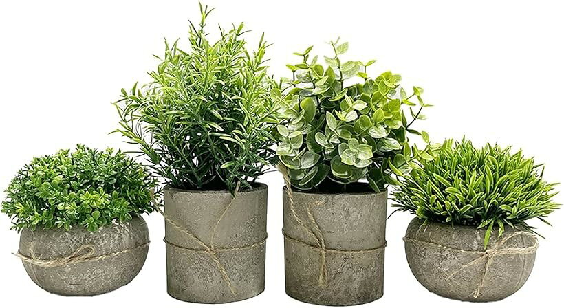 人工観葉植物 4点セット フェイクグリーン 鉢植え 造花 インテリア おしゃれ 枯れない 水やり不要 ...
