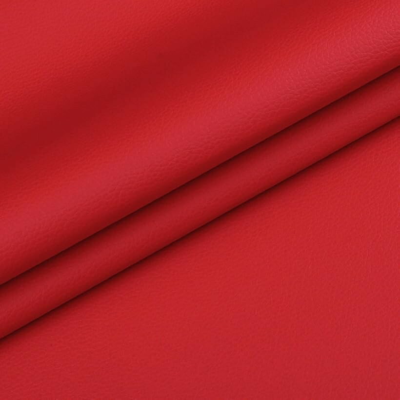 合皮 フェイクレザー 生地 幅160cmx3m ノリなし 薄手 PVC 無地 DIY ベッドキット 椅子 張替え (レッド, 3メートル)