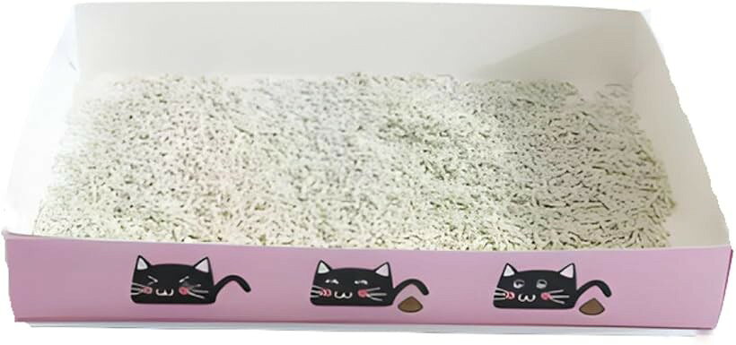 猫 トイレ 猫用品 簡易トイレ 携帯トイレ 折りたたみ お出かけ 防水 組立式 ラミネート紙 5枚セット (ピンク) mlinestore-10247813 エムラインストア パッケージ画像