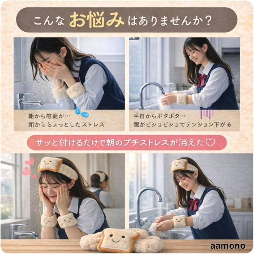 洗顔 アームバンド リストバンド 洗顔用リストバンド 吸水リストバンド ヘアバンド...
