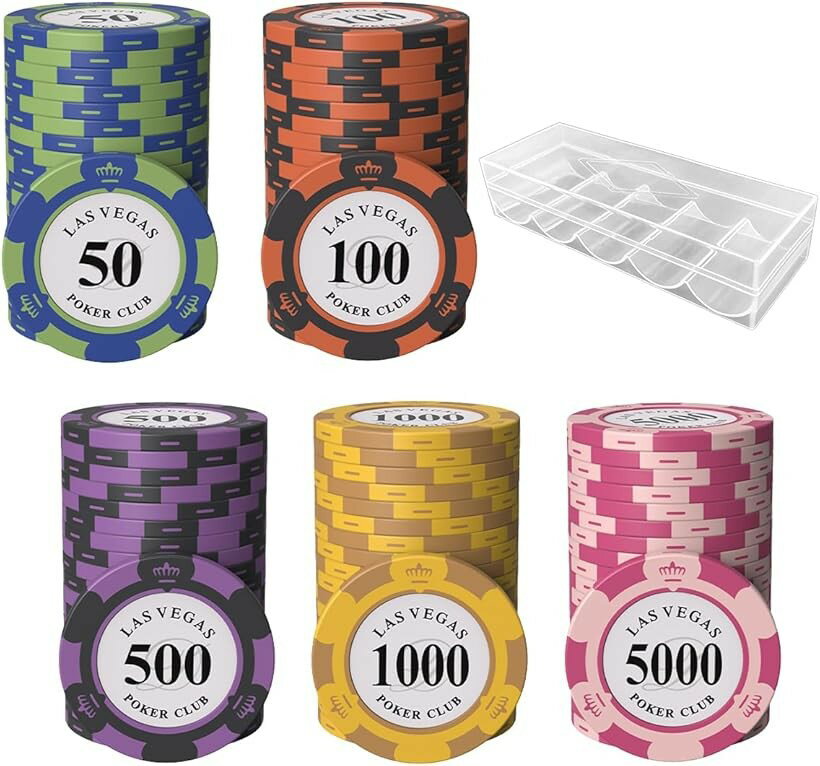 ポーカーチップ カジノチップ 麻雀 ゲーム コイン 収納ケース (50・100・500・1000...