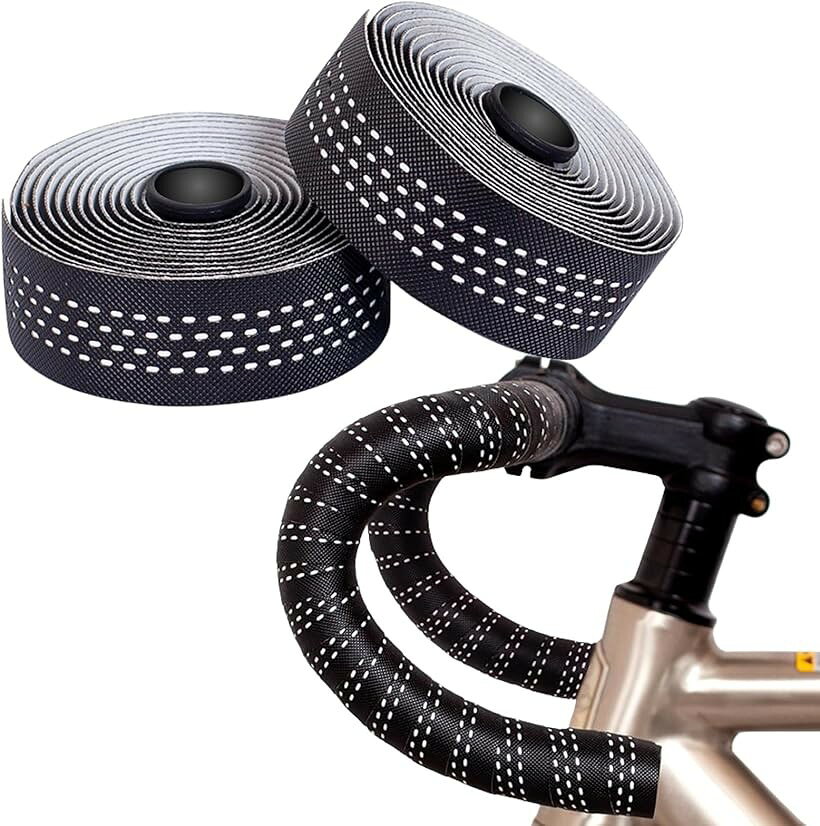 バリエーションコード : 2br083ff1l商品コード2br0ifwc0c商品名自転車 バーテープ ロードバイク ドロップハンドル用 滑り止め 高グリップ PU+EVA エンドプラグ付き 左右セットブランドgrooblueカラーホワイトサイズ等長さ2220mm 幅30mm 厚み2.8mm高品質PU＋EVA素材で快適なクッション性を実現。高品質なPU素材とEVA素材を組み合わせた二層構造を採用。路面から伝わる振動や衝撃をしっかり吸収し、手や手首への負担を軽減します。吸水性・速乾性にも優れており、雨天走行時でも快適な握り心地を保ちます。滑りにくく安定した操作性。優れた滑り止め性能により、しっかりとしたグリップ感を実現。ハンドル操作が安定し、長時間のライドでも疲れにくい設計です。通勤・通学からロングライドまで幅広く活躍します。幅広いシーン・用途に対応。ロードバイクやマウンテンバイクなど一般的な自転車はもちろん、汎用性の高いサイズ設計で多様なシーンに対応。自転車以外にも、車のハンドル、釣り竿、椅子の肘掛けなど、さまざまな用途でご使用いただけます。使いやすさにこだわった設計。簡単取り付け：裏面シール仕様で工具不要。快適な握り心地：滑り止め加工で高いグリップ力。汎用性の高いテープ：自転車から多用途まで対応。付属品付き：エンドキャップ・エンドテープ同梱「商品詳細」商品内容:バーテープx2本、エンドキャップx2個、エンドテープx2枚。寸法:長さ2220mm 幅30mm 厚み2.8mm 重量:（バーテープ1本）約35g、材質:PU＋EVA※ 他ネットショップでも併売しているため、ご注文後に在庫切れとなる場合があります。予めご了承ください。※ 品薄または希少等の理由により、参考価格よりも高い価格で販売されている場合があります。ご注文の際には必ず販売価格をご確認ください。※ 沖縄県、離島または一部地域の場合、別途送料の負担をお願いする場合があります。予めご了承ください。※ お使いのモニタにより写真の色が実際の商品の色と異なる場合や、イメージに差異が生じることがあります。予めご了承ください。※ 商品の詳細（カラー・数量・サイズ 等）については、ページ内の商品説明をご確認のうえ、ご注文ください。※ モバイル版・スマホ版ページでは、お使いの端末によっては一部の情報が表示されないことがあります。すべての記載情報をご確認するには、PC版ページをご覧ください。