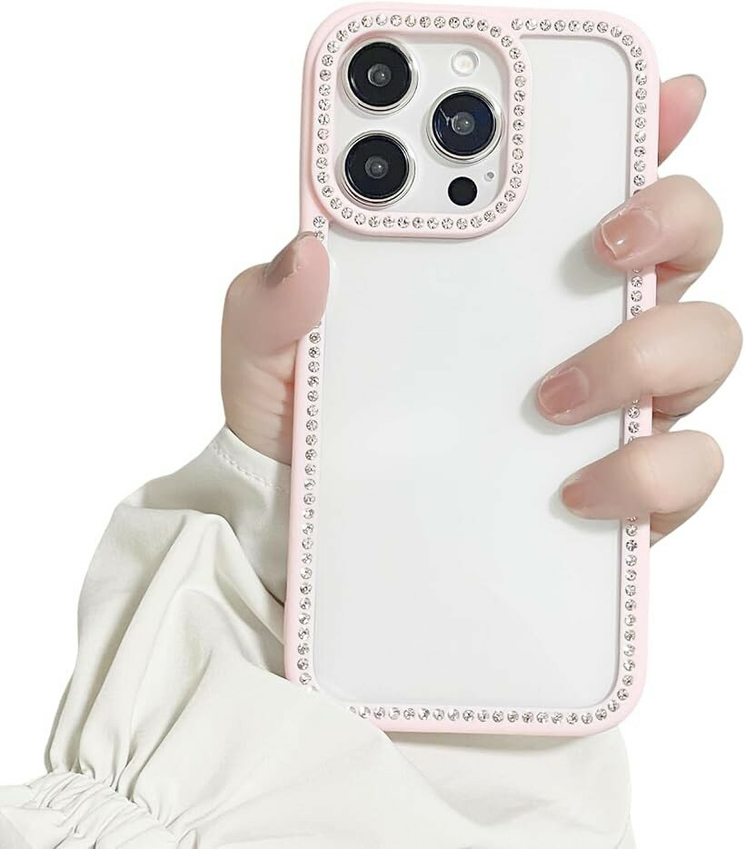 ラインストーンケース キラキラ かわいい 韓国 foriPhone SC-100 (ピンク, iPhone17promax)