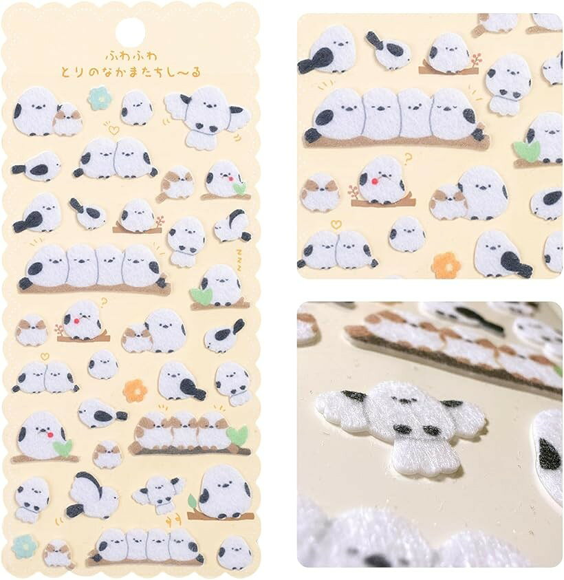 商品コード2broqj6f5r商品名フェルトシール ふわふわ もふもふ もこもこ シマエナガ 可愛い アニマル 手帳 デコ 立体 3DブランドK-Bomカラーとり02「フェルト素材のふわもこ質感」 フェルトシールならではのふわふわ・もこもこ触感。紙シールより温かみがあり、貼るだけで立体感が出るデコシール（立体シール／アニマルステッカー）です。「立体感で“盛れる”手帳デコ」 ほんのり厚みがあるフェルト素材で、ノートや手帳デコが一気にかわいく。コラージュ、日記、家計簿、推し活の記録にも使いやすいデコレーションシールです。「動物モチーフで癒しのアニマルステッカー」 小鳥・犬・猫などの動物デザイン（柄選択）。淡いカラーとやさしい雰囲気で、大人の文房具・ステーショナリーにもなじむかわいいシールです。「貼るだけ簡単・幅広い用途」 台紙から剥がして貼るだけで、手帳・ノート・アルバム・スクラップ・メッセージカード・ラッピングのワンポイントに活躍。文具好きへのプチギフトにもおすすめ。「保管しやすい台紙付き」 シール帳やファイルに入れて整理しやすい台紙仕様。サイズ・デザイン・内容は商品画像をご確認ください。※ 他ネットショップでも併売しているため、ご注文後に在庫切れとなる場合があります。予めご了承ください。※ 品薄または希少等の理由により、参考価格よりも高い価格で販売されている場合があります。ご注文の際には必ず販売価格をご確認ください。※ 沖縄県、離島または一部地域の場合、別途送料の負担をお願いする場合があります。予めご了承ください。※ お使いのモニタにより写真の色が実際の商品の色と異なる場合や、イメージに差異が生じることがあります。予めご了承ください。※ 商品の詳細（カラー・数量・サイズ 等）については、ページ内の商品説明をご確認のうえ、ご注文ください。※ モバイル版・スマホ版ページでは、お使いの端末によっては一部の情報が表示されないことがあります。すべての記載情報をご確認するには、PC版ページをご覧ください。ふわっとした手触りと、見た目の立体感が魅力の「フェルト素材デコシール（アニマルデザイン）」です。小鳥・犬・猫など、見ているだけで癒される動物モチーフをぎゅっと詰め込み、手帳やノート、アルバム、メッセージカードなどに貼るだけで、やさしい雰囲気のデコレーションが完成します。紙のシールとはひと味違う“もこもこ感”がポイントで、指先にふんわり触れる質感が日常の小さな楽しみになります。フェルト素材ならではの温かみのある風合いは、ナチュラル系・淡色系の文具とも相性抜群。貼ったときにほんのり影が出て、平面のデコでも立体的に見えやすいのが特長です。イラストタッチはやわらかく、子どもっぽくなりすぎない可愛さなので、学生さんの手帳デコはもちろん、大人の方のコラージュや家計簿、育児日記、推し活の記録にもおすすめです。使い方は簡単で、台紙から1枚ずつ剥がして貼るだけ。ノートや手帳の余白、付箋のワンポイント、見出しの目印、日付シールの横の飾りなど、さまざまな場面で活躍します。アルバムやスクラップブックに貼れば、写真の雰囲気を壊さずに可愛く盛れるので、旅行記録・家族の思い出整理・ペットの成長記録にもぴったり。ちょっとしたメッセージカードやラッピングに添えるだけでも、受け取った方の気持ちがふわっと明るくなるようなデザインです。柄は複数バリエーションをご用意しており、お好みの動物や雰囲気に合わせてお選びいただけます（柄・内容は商品画像をご確認ください）。保管しやすい台紙付きで、シール帳やファイルに入れてコレクションするのも楽しいポイント。自分用はもちろん、文具好きさんへのプチギフトにもおすすめです。「ご注意」 ・貼り付ける素材や表面の状態（凹凸、ざらつき、油分、水分など）により、粘着の感じ方や剥がれやすさが変わる場合があります。貼り付け前に、貼りたい面の汚れを拭き取り、乾いた状態でご使用ください。・シールは繊細な素材のため、強くこすったり引っ張ったりすると毛羽立ちや形崩れの原因になる場合があります。・サイズ、内容量、デザインの配置などは商品画像をご参照ください。閲覧環境により色味が異なって見える場合があります。ふんわり優しいフェルトの質感で、いつもの文具時間をちょっと特別に。あなたの毎日に、癒しの“もこもこデコ”を取り入れてみませんか。