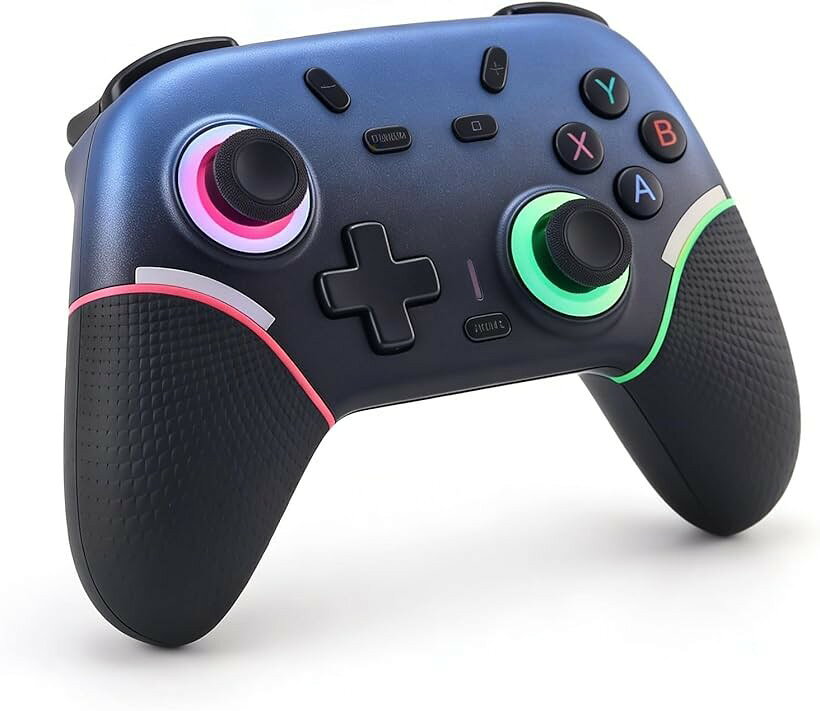 p4コントローラー switch スイッチコントローラー Turbo連射機能 マクロ機能 背面ボタン付き 6軸ジャイロセンサー 高精密ボタン 2.4G Bluetoooth 無線/有線安定接続 急速充電 20時間連続使用 (ブルー)