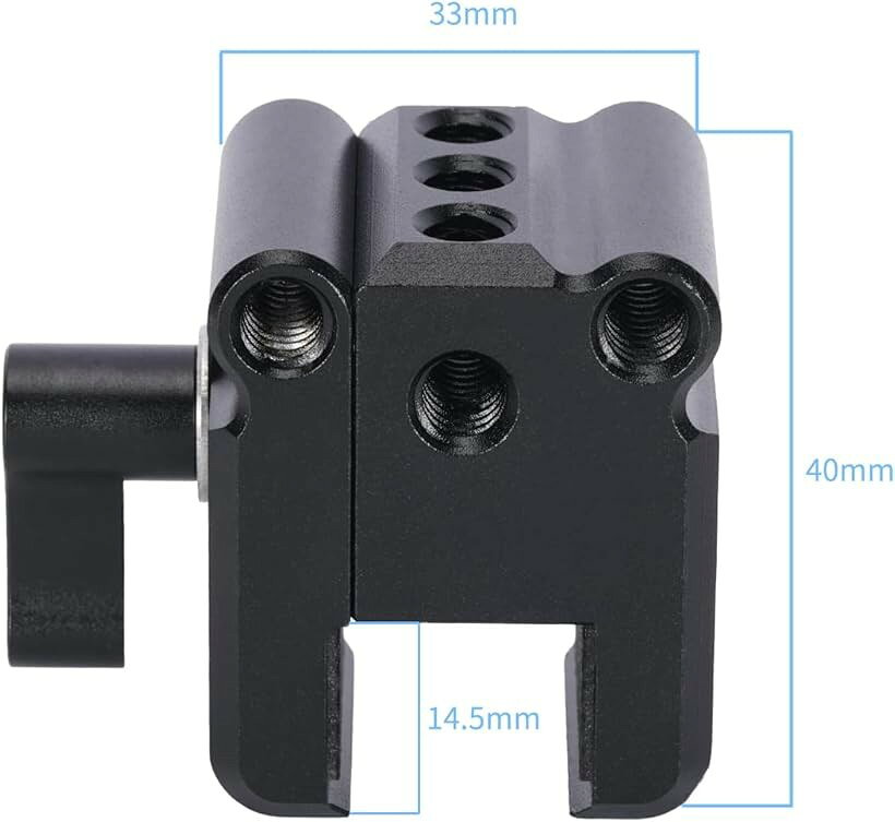 エムラインストアのカウンターウェイトクランプ ジンバル用 片側バランス補正用 DJI RS Miniシリーズ/Ronin S/Zhiyun Weebill対応 振動軽減 ジンバルスタビライザー用 長いレンズ 重いカメラ対応 積み重ね可能 アルミニウム合金｜アングル3