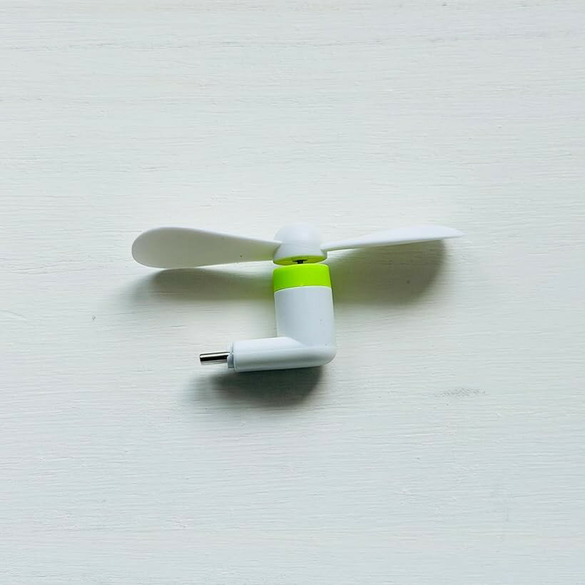 ムイビエン電池不要ミニファン 小型扇風機 ホワイト USB-C (ホワイト)