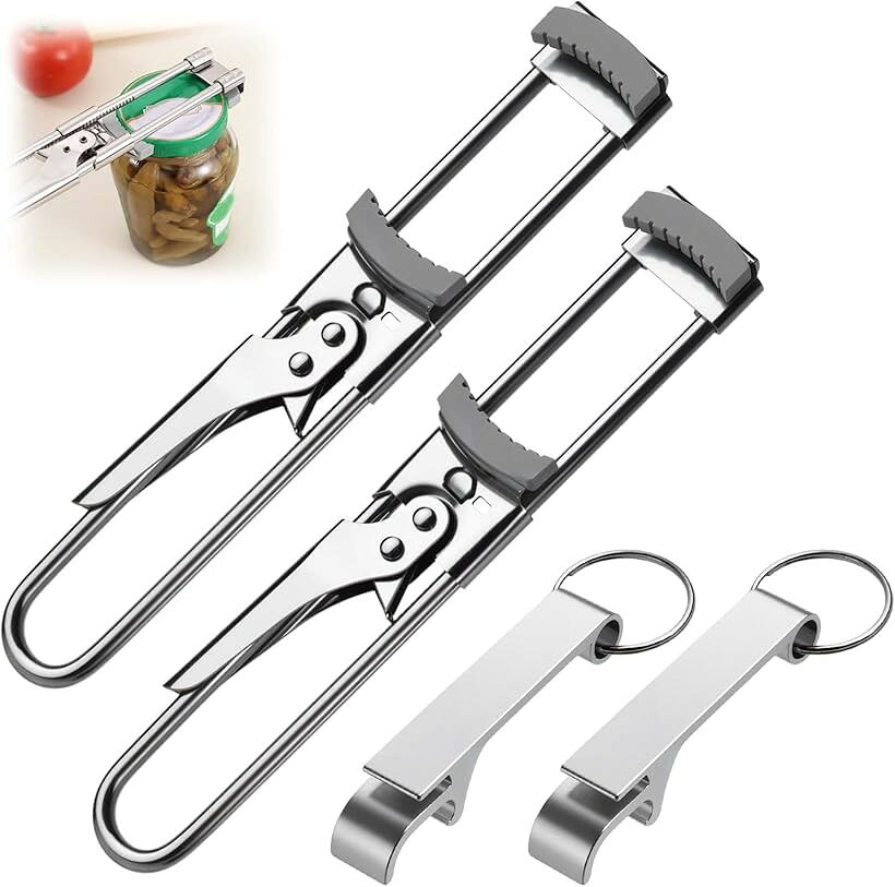 商品コード2brsxcy0ny商品名キャップオープナー オープナーセット 4点入 缶切り2個+キーホルダー型栓抜き2個 滑り止め付き らくらく操作 蓋開け ふた開け オープナー 缶オープナーブランドSPEEDWOXカラーシルバー「セット内容」調整可能なステンレス製缶切り2個とキーホルダー型オープナー2個。軽量設計で、引き出しやフックに簡単に収納できます。キーホルダー型オープナーはキーケースに付けられるため、キャンプやピクニックの際に持ち運びが便利です。「材質」缶切り：ステンレス製。精密な鋸歯状のデザインにより、繰り返し使用してもしっかりと握ることができます。耐久性に優れています。取り外し可能なゴムカバーが付属しており、グリップ力を高め、キャップの傷を防ぎます。ボトルオープナー：高品質なアルミニウム合金製で、変形しにくく、コンパクトで軽量なため、持ち運びに便利です。「省力ハンドル」匠の技が光るステンレス製オープナーのハンドルは、美しく実用的なデザインで、滑らかな表面は手に馴染みやすく、しっかりと握れるため、使用時の負担を軽減します。「簡単な操作」オープナーをキャップに固定し、ロック位置にセットしてから反時計回りに回すだけでキャップが開きます。レバー構造により、開ける際の力を70%軽減でき、高齢者や子供など握力が弱い方に特に適しています。また、若者にも最適です。「幅広い用途」金属製、プラスチック製、真空密封、リブ付きまたは滑らかなキャップに対応。ササソースの瓶、漬物の瓶、ジャムの瓶、炭酸飲料のボトル、水筒などに適しており、キッチン、レストラン、キャンプ、キャンピングカー旅行に最適です。※ 他ネットショップでも併売しているため、ご注文後に在庫切れとなる場合があります。予めご了承ください。※ 品薄または希少等の理由により、参考価格よりも高い価格で販売されている場合があります。ご注文の際には必ず販売価格をご確認ください。※ 沖縄県、離島または一部地域の場合、別途送料の負担をお願いする場合があります。予めご了承ください。※ お使いのモニタにより写真の色が実際の商品の色と異なる場合や、イメージに差異が生じることがあります。予めご了承ください。※ 商品の詳細（カラー・数量・サイズ 等）については、ページ内の商品説明をご確認のうえ、ご注文ください。※ モバイル版・スマホ版ページでは、お使いの端末によっては一部の情報が表示されないことがあります。すべての記載情報をご確認するには、PC版ページをご覧ください。注意事項：1.子供の手の届かない場所に保管してください。2.ご購入前にサイズをご確認ください。