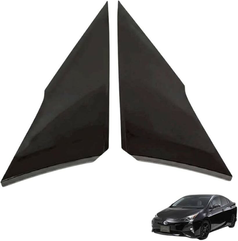 互換品 プリウス プリウスPHV ZVW50 ZVW51 ZVW52 ZVW55 Cピラーガーニッシュ クォーターピラーカバー 左右セット ピアノブラック (ブラック)