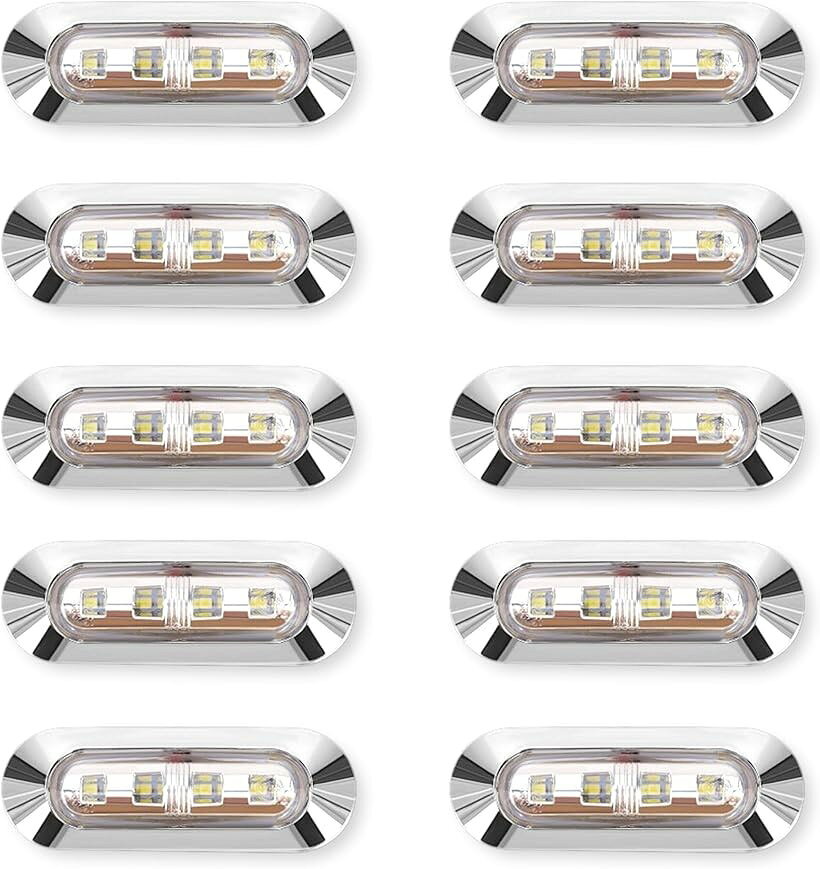 バリエーションコード : 2b9ry4u6sf商品コード2b9ry6ypsr商品名LED 4連 カラーレンズ 10個セット 12V 24V 高輝度 小型 ランプ サイド マーカー 防水型 トラック カスタム メッキブランドMTP ＆ Styleカラーホワイト商品仕様 ： サイズ：(約)高さ95x幅33mm　電圧：12V 24V　防水仕様：IP67　使用寿命：20，000時間以上サイドマーカー ： 動作電圧12V-24V対応。自動車やトラック、ボートトレーラーなどに幅広くご使用いただけます。車高灯やサイドマーカーに最適です。4連LED搭載 ： 4連LEDを使用することで複雑で美しいライトアップ効果があり、長寿命かつ省電力を実現しました。ビスが露出しない設計 ： ビスが内部に隠れて取り付けられるため、外部からはビスが見えません。ビスが露出しないので、汚れたり、錆びたりする心配もありません。IP67 ： 防水処理済みで、わずらわしいコーキング処理も不要です。＊取り付け方法・場所によっては、保安基準を満たさない場合があります。自己責任にてお取付・ご使用をお願いします。※ 他ネットショップでも併売しているため、ご注文後に在庫切れとなる場合があります。予めご了承ください。※ 品薄または希少等の理由により、参考価格よりも高い価格で販売されている場合があります。ご注文の際には必ず販売価格をご確認ください。※ 沖縄県、離島または一部地域の場合、別途送料の負担をお願いする場合があります。予めご了承ください。※ お使いのモニタにより写真の色が実際の商品の色と異なる場合や、イメージに差異が生じることがあります。予めご了承ください。※ 商品の詳細（カラー・数量・サイズ 等）については、ページ内の商品説明をご確認のうえ、ご注文ください。※ モバイル版・スマホ版ページでは、お使いの端末によっては一部の情報が表示されないことがあります。すべての記載情報をご確認するには、PC版ページをご覧ください。