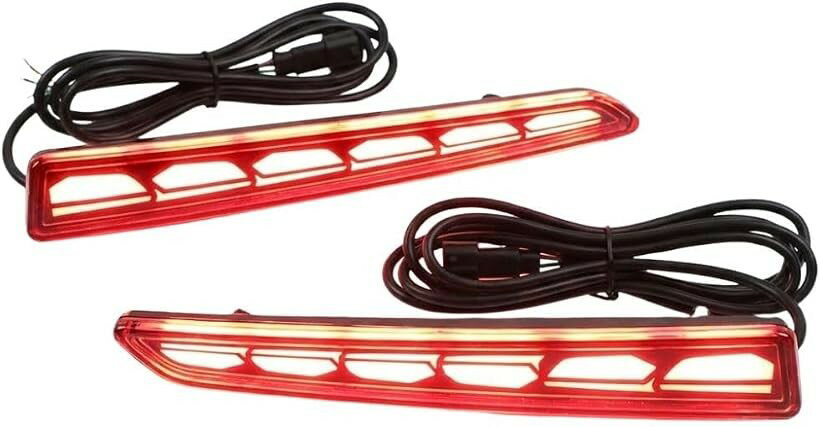 互換品 LED リフレクター シーケンシャルウインカー レッド 左右セット スモール ブレーキ 連動 タント カスタム LA650S LA660S 他対応 社外品 (レッド)