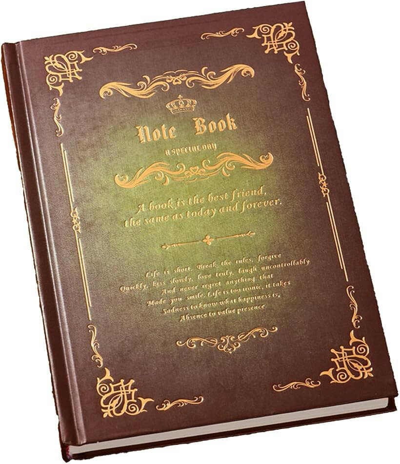 バリエーションコード : 2b9v5p1j68商品コード2b93dkxwt0商品名魔導書風ノート 魔法書 メモ帳 手帳 自由帳 日記帳 洋書 罫線付き アンティーク A5サイズブランドAlpha Depotカラーブラウン「魔法書のようなアンティーク風」まるで魔導書のようなミステリアスな表紙が魅力のアンティーク風ノートです。箔押し加工が美しく、机や棚に置くだけでインテリアとしても楽しめるデザインになっています。「たっぷり書ける120ページ」120ページもあるので、日記やメモ、読書録など様々な用途に活躍。思い出やアイデアをたくさん残せます。「ヴィンテージ感あふれる用紙」紙の色はオフホワイトで、アンティークな雰囲気が漂うヴィンテージ風の仕上がりです。普通のノートとはひと味違う味わいが楽しめ、書き込むごとに愛着が増していきます。「丈夫で持ち運びも安心」しっかりとしたハードカバー仕様で、中のページがしっかり守られます。持ち運びやすく、長く使っても美しい状態を保てるので、お出かけ先でも気軽に使えます。「商品詳細」サイズ：横14.1cm，縦20.7cm / ページ数：120ページ ＊バーコードが裏表紙に印刷されています。予めご了承ください「オリジナルパッケージで配送します」本製品はAlpha Depotブランドのオリジナルパッケージに包んでお客様の元へ大切にお届けいたします。商標登録第6799319号※ 他ネットショップでも併売しているため、ご注文後に在庫切れとなる場合があります。予めご了承ください。※ 品薄または希少等の理由により、参考価格よりも高い価格で販売されている場合があります。ご注文の際には必ず販売価格をご確認ください。※ 沖縄県、離島または一部地域の場合、別途送料の負担をお願いする場合があります。予めご了承ください。※ お使いのモニタにより写真の色が実際の商品の色と異なる場合や、イメージに差異が生じることがあります。予めご了承ください。※ 商品の詳細（カラー・数量・サイズ 等）については、ページ内の商品説明をご確認のうえ、ご注文ください。※ モバイル版・スマホ版ページでは、お使いの端末によっては一部の情報が表示されないことがあります。すべての記載情報をご確認するには、PC版ページをご覧ください。