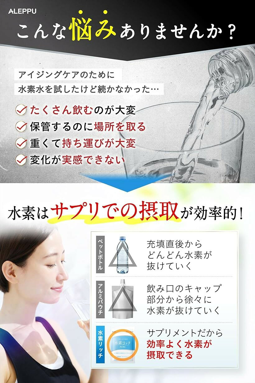 医師監修 水素リッチPure 水素サプリ 高濃度水素サプリ 30日分 栄養機能食品 ビタミンC・ビタミンE mlinestore-10262134 エムラインストア サンプル画像3