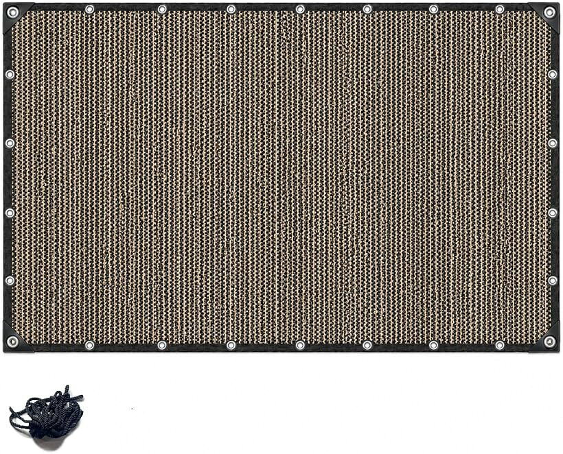 バリエーションコード : 2bk5qx3vjt商品コード2bk5cl0gs4商品名S-net 日除けシェード 屋外 UVカット 遮光 遮熱 目隠し ベランダ 庭 窓 オーニング 高密度HDPE素材 通気性 洗える 省エネ 5mx8mブランドS-NETカラーBrownサイズ等5mx8mサイズは3mx8m、4mx8m、5mx8mの3種類を用意。広めのベランダやテラス、集合住宅の共用スペース対策など、設置場所に合わせて選びやすく、幅広いシーンで使用できます。UV耐久年数は約2～3年を目安としており、日差しの強い季節でも使いやすい仕様です。洗濯物の日焼け対策、エアコン効率のサポート、植物の日除けネットとしても便利で、家庭用の遮光ネットとして重宝します。サイズは3mx8m、4mx8m、5mx8mの3種類を用意。広めのベランダやテラス、集合住宅の共用スペース対策など、設置場所に合わせて選びやすく、幅広いシーンで使いやすい大型サイズです。厚み約1mm・9針仕様のしっかりとした編み込みで、適度な通気性を確保しながら快適な空間づくりをサポート。風を通しやすく圧迫感を抑えたデザインで、ベランダや窓まわりにも自然になじみます。強い日差しをしっかりカットできる遮熱ネット。遮光率85～90％仕様で、ベランダの日除けや目隠し対策として活躍し、夏場の直射日光や熱のこもりを軽減します。室内温度対策やプライバシー保護にもおすすめです。設置環境や使用状況により遮光効果・耐久性には個体差があります。強風時や悪天候時には安全のため取り外してください。ご購入前に設置場所のサイズを確認し、用途に合ったサイズをお選びください。※ 他ネットショップでも併売しているため、ご注文後に在庫切れとなる場合があります。予めご了承ください。※ 品薄または希少等の理由により、参考価格よりも高い価格で販売されている場合があります。ご注文の際には必ず販売価格をご確認ください。※ 沖縄県、離島または一部地域の場合、別途送料の負担をお願いする場合があります。予めご了承ください。※ お使いのモニタにより写真の色が実際の商品の色と異なる場合や、イメージに差異が生じることがあります。予めご了承ください。※ 商品の詳細（カラー・数量・サイズ 等）については、ページ内の商品説明をご確認のうえ、ご注文ください。※ モバイル版・スマホ版ページでは、お使いの端末によっては一部の情報が表示されないことがあります。すべての記載情報をご確認するには、PC版ページをご覧ください。工場の生産ロットの都合により、ハトメの間隔にばらつきが出ることがあります。あらかじめご了承ください。
