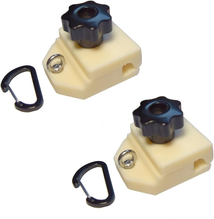 カーサイドタープ 取付用 ジョイント カーぴったん レインガーター 樹脂製 (ABS白, 約5cm角　Ver2 x2組)