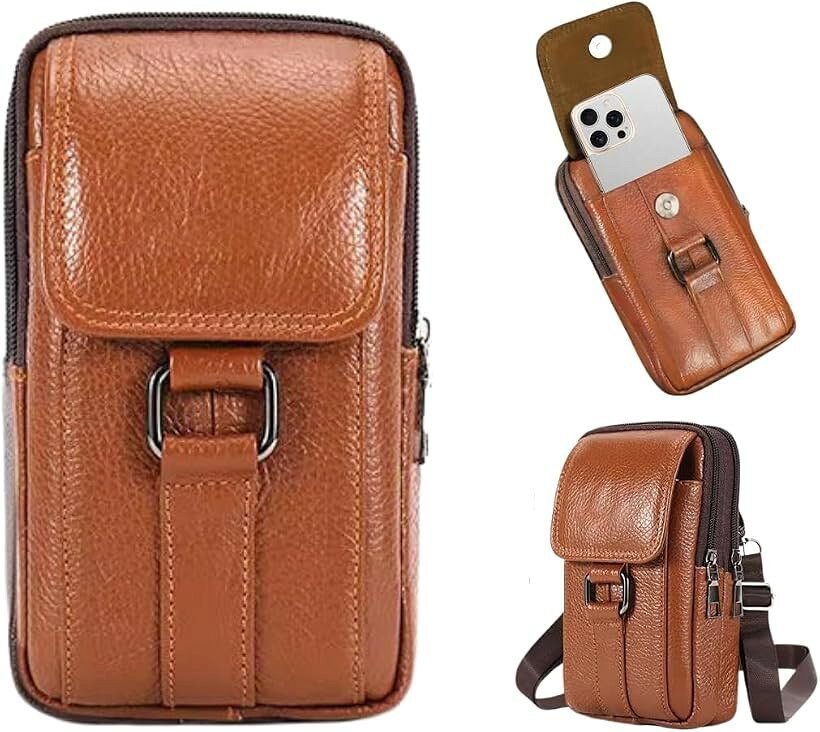 バリエーションコード : 2buvn1f4kg商品コード2buvnxvc1o商品名本革 多機能トラベルポーチ 3ポケット スマホポーチ 4WAY ショルダーバッグ 7.5インチ対応 着脱式ショルダーストラップ付き スマホショルダー 旅行ブランドSTYLIVAカラーライトブラウン「多機能3ポケット」 スマホ2台収納も可能な3ポケット仕様です。仕分けがしやすく、身の回り品を入れればカバンなしで手ぶら外出も可能になります。スマホ、パスポート、財布、鍵、小物などトラベールシーンでの収納力も抜群です。「4WAYの多彩なスタイル」 ショルダー、手持ち、ベルトループ、カラビナ取り付けと最大で4通りの多彩な持ち運びスタイルが可能です。出張や外出シーンでスタイリッシュな収納アイテムとして活躍します。「高品質な本革素材」 防水性能があり、耐久性の高い高品質な牛革を使用し、タフに仕上げています。丈夫な素材で雨に濡れてもサッと布で拭くだけでOKです。「軽量なデザイン」 180gと軽量でラクに持ち運びが可能です。カジュアルシーンからビジネスシーンまでマッチするデザインと素材感が特徴です。3カラー展開で、メンズ、レディースともに使いやすいカラーリングになっています。「スペック」 ＊本体サイズ：縦19.5cm、横10cm、厚さ4.5cm ＊スマホポケット部分：縦15cm、横10cm、厚さ1.7cm ＊表地：本革・牛革 ＊裏地：ポリエステル ＊対応スマホサイズ：7.5インチ ＊付属品：カラビナ、着脱式ショルダーストラップ※ 他ネットショップでも併売しているため、ご注文後に在庫切れとなる場合があります。予めご了承ください。※ 品薄または希少等の理由により、参考価格よりも高い価格で販売されている場合があります。ご注文の際には必ず販売価格をご確認ください。※ 沖縄県、離島または一部地域の場合、別途送料の負担をお願いする場合があります。予めご了承ください。※ お使いのモニタにより写真の色が実際の商品の色と異なる場合や、イメージに差異が生じることがあります。予めご了承ください。※ 商品の詳細（カラー・数量・サイズ 等）については、ページ内の商品説明をご確認のうえ、ご注文ください。※ モバイル版・スマホ版ページでは、お使いの端末によっては一部の情報が表示されないことがあります。すべての記載情報をご確認するには、PC版ページをご覧ください。4WAYのマルチの使い方ができるトラベルポーチ兼スマホポーチで、外出から出張まで幅広いシーンをサポートします。高品質な本革仕様で、軽量、防水、耐久性に優れたアイテムです。3ポケットスタイルで、メインのスマホポケットにはiPhone、Androidのシリーズ各モデルを収納可能で、その他仕分けポケットで2台目スマホや、身の回り品を整理できます。