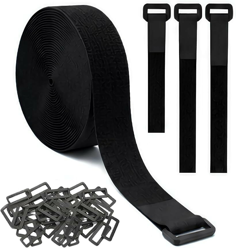 バリエーションコード : 2bkt3rg3ss商品コード2bkt3rjl0l商品名結束バンド 20mmx10m バックル50個付き DIY自由カット 調節可能 荷締めベルト 面ファスナー 配線整理 荷物梱包 収納ブランドNYANDELMOカラーブラックサイズ等20mmx10m「サイズ・バリエーション」 カラーはブラック、幅は2cm、2.5cm、3.8cm、5cmからお選びいただけます。長さは5m（バックル25個入り）または10m（バックル50個入り）をご用意。細めの配線整理から、荷物や収納用品の固定まで、用途に合わせて幅と長さを選べます。「自由カットで長さ調整」 必要な長さにハサミでカットして使える面ファスナー結束バンドです。ケーブル、コード、ホース、荷物など、まとめたい物の太さや量に合わせて調整しやすく、余った部分も少なくすっきり固定できます。「バックル付きで使いやすい」 付属のバックルに通して締めるだけで、荷締めベルトや固定ベルトのように使用できます。工具不要で取り付け・取り外しがしやすく、配線整理、荷物梱包、収納、DIY作業など日常のさまざまな場面で活躍します。「ナイロン製で繰り返し使える」 素材は丈夫なナイロン製。面ファスナーなので、一般的な使い捨てタイプの結束バンドと違い、取り外して再利用しやすい仕様です。家庭、オフィス、倉庫、作業場の整理整頓に便利です。「幅広い用途に対応」 コードをまとめるケーブルバンドとしてはもちろん、キャンプ用品、ヨガマット、傘、リュック、収納ケース、工具、荷物固定などにも使えます。ブラックカラーで目立ちにくく、家電周りや作業スペースにもなじみやすい結束テープです。※ 他ネットショップでも併売しているため、ご注文後に在庫切れとなる場合があります。予めご了承ください。※ 品薄または希少等の理由により、参考価格よりも高い価格で販売されている場合があります。ご注文の際には必ず販売価格をご確認ください。※ 沖縄県、離島または一部地域の場合、別途送料の負担をお願いする場合があります。予めご了承ください。※ お使いのモニタにより写真の色が実際の商品の色と異なる場合や、イメージに差異が生じることがあります。予めご了承ください。※ 商品の詳細（カラー・数量・サイズ 等）については、ページ内の商品説明をご確認のうえ、ご注文ください。※ モバイル版・スマホ版ページでは、お使いの端末によっては一部の情報が表示されないことがあります。すべての記載情報をご確認するには、PC版ページをご覧ください。