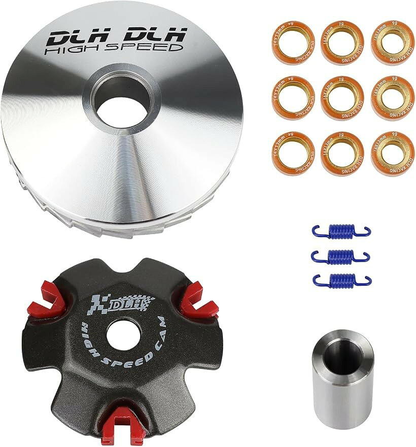 互換品 DIO ディオ プーリーセット ハイスピード ジョルノ ジョーカー専用 3種類プーリー 5g/7g/9g+強化スプリングセット 軸径14 mm AF27 AF34 AF24 ZX