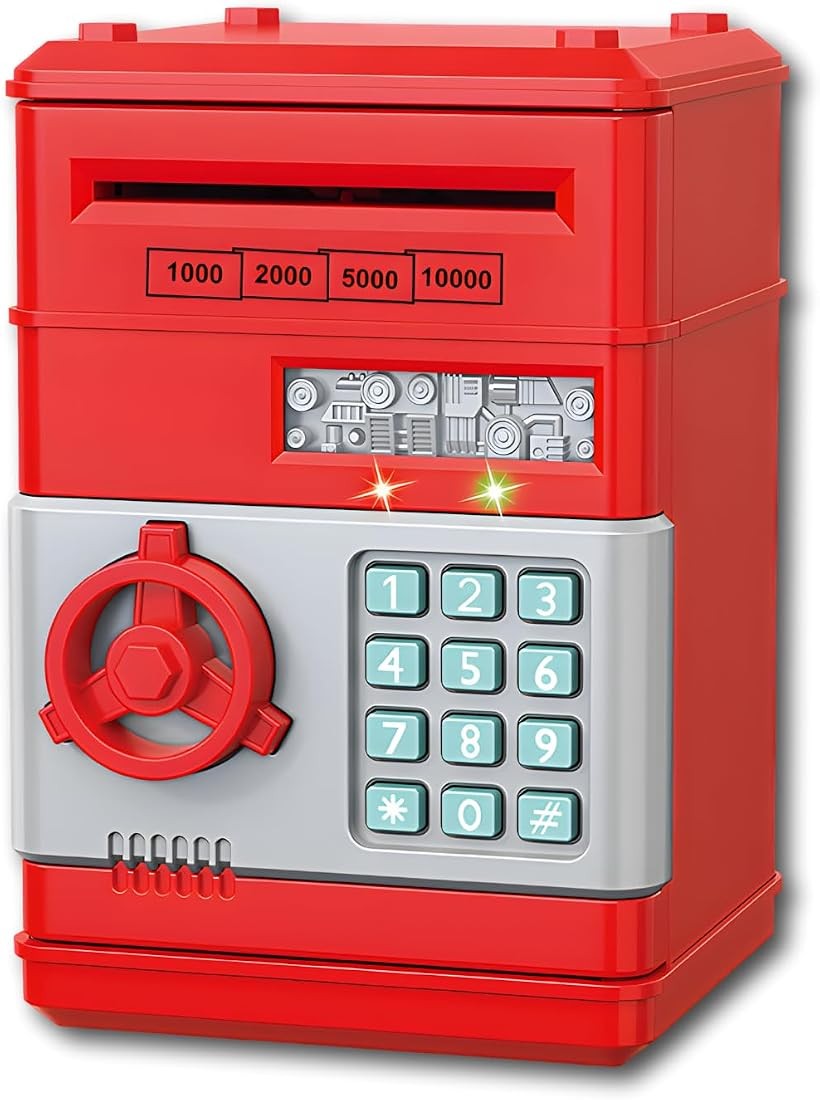 バリエーションコード : 2b9c0yijif商品コード2but2x0yp4商品名貯金箱 ダイヤルロック式 セキュリティボックスブランドENN LLCカラーレッドサイズ等ワンサイズ「安全性」ダイヤルロック式を採用したこの貯金箱は、子供から大人まで安心して使用できるセキュリティを提供します。大切なお金や小物をしっかりと守り、他人の手からの不正アクセスを防ぎます。「使いやすさ」紙幣を簡単に挿入できるATMスタイルのデザインで、貯金が楽しくなります。子供たちにとっても、貯金の習慣を身につける良いきっかけとなるでしょう。「耐久性」頑丈なボディは、長期間の使用に耐える設計です。日常の使用においても、しっかりとした作りで安心してお使いいただけます。「デザイン性」洗練されたデザインは、どんなインテリアにもマッチします。部屋のアクセントとしても活躍し、見た目にも楽しめるアイテムです。＊単三電池3本使用/電池は付属しません「暗証番号の変更方法」 (1)工場出荷時のパスワードは「0000」です。(2)扉を開けた状態で「✳︎」を押すとライトが緑色と赤色に点灯します。(3)「✳︎」を押したまま15秒以内に新しい4桁のパスワードを押して最後に「#」を押すとパスワードの変更が完了。(4)パスワードを忘れてしまった際、電池を外して再起動いただくことで工場出荷時の「0000」に戻ります。※ 他ネットショップでも併売しているため、ご注文後に在庫切れとなる場合があります。予めご了承ください。※ 品薄または希少等の理由により、参考価格よりも高い価格で販売されている場合があります。ご注文の際には必ず販売価格をご確認ください。※ 沖縄県、離島または一部地域の場合、別途送料の負担をお願いする場合があります。予めご了承ください。※ お使いのモニタにより写真の色が実際の商品の色と異なる場合や、イメージに差異が生じることがあります。予めご了承ください。※ 商品の詳細（カラー・数量・サイズ 等）については、ページ内の商品説明をご確認のうえ、ご注文ください。※ モバイル版・スマホ版ページでは、お使いの端末によっては一部の情報が表示されないことがあります。すべての記載情報をご確認するには、PC版ページをご覧ください。