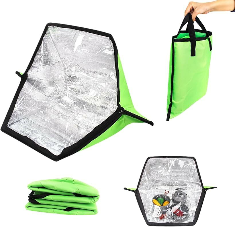 ソーラークッカー キャンプ用品 調理器具 グリーンパル ソーヤー ミニ ポータブル レンジ オーブン 太陽光 温め 手軽 折り畳み式 コンパクト 軽量 エコ (グリーン)