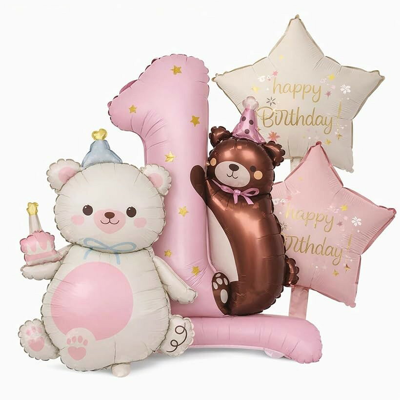 バリエーションコード : 2brqvq2g9u商品コード2brqvk2wfu商品名1歳 誕生日 飾り付け ファーストバースデー バルーン 風船 1歳誕生日 飾り 数字 女の子 男の子ブランドLumierechatカラーPink「1歳専用の特別デザイン」可愛いくまが付いた数字「1」バルーンとケーキを持ったくまモチーフで、ファーストバースデーにぴったり。赤ちゃんの“はじめての誕生日”を特別な一枚に仕上がります。「少ないのに華やか」約100cmのビッグサイズバルーンを採用。たくさん飾らなくても、これだけで存在感のあるデコレーションが完成。忙しいご家庭でも簡単に空気を入れるだけでお誕生日空間に仕上がります。(空気入れは付属しておりません)「統一デザインでおしゃれ」優しい色合いのデザインを統一しているため、飾るだけでまとまりのあるナチュラルでかわいい雰囲気に。ごちゃごちゃせず、シンプルで上品な誕生日空間を演出します。「選べる2カラー＆幅広く対応」ピンク・ブルーの2色展開で、男の子・女の子どちらにもぴったり。床においたり、壁にテープで貼るだけで簡単に飾り付けして頂けますので、おうちフォト・誕生日パーティー・SNS投稿など、さまざまなシーンで大活躍してくれる1歳お誕生日セットです。「商品仕様」(1)数字バルーン1個(75x95cm) 、(2)クマバルーン1個(65x100cm) 、(3)スターバルーン2個(18インチ)、全て空気を入れる前のサイズです。イメージ：写真の通りです。＊お使いの端末画面によって色に若干の差異がある場合がございます。予めご了承ください。「Lumierechatセレクト商品、ショップタグ有」第5853154号 Lumierechat※ 他ネットショップでも併売しているため、ご注文後に在庫切れとなる場合があります。予めご了承ください。※ 品薄または希少等の理由により、参考価格よりも高い価格で販売されている場合があります。ご注文の際には必ず販売価格をご確認ください。※ 沖縄県、離島または一部地域の場合、別途送料の負担をお願いする場合があります。予めご了承ください。※ お使いのモニタにより写真の色が実際の商品の色と異なる場合や、イメージに差異が生じることがあります。予めご了承ください。※ 商品の詳細（カラー・数量・サイズ 等）については、ページ内の商品説明をご確認のうえ、ご注文ください。※ モバイル版・スマホ版ページでは、お使いの端末によっては一部の情報が表示されないことがあります。すべての記載情報をご確認するには、PC版ページをご覧ください。