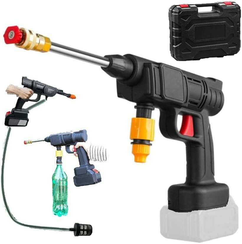 商品コード2b2rp2df1v商品名互換品 高圧洗浄機 コードレス高圧洗浄機 マキタバッテリー対応 コンパクト 軽量 家庭用 強力 噴射 ケース付き 洗車 タイヤ 玄関 庭 窓 コケ 屋外 階段 お風呂 外壁 タンク式ブランドKYPLAZAカラーブラック※ 他ネットショップでも併売しているため、ご注文後に在庫切れとなる場合があります。予めご了承ください。※ 品薄または希少等の理由により、参考価格よりも高い価格で販売されている場合があります。ご注文の際には必ず販売価格をご確認ください。※ 沖縄県、離島または一部地域の場合、別途送料の負担をお願いする場合があります。予めご了承ください。※ お使いのモニタにより写真の色が実際の商品の色と異なる場合や、イメージに差異が生じることがあります。予めご了承ください。※ 商品の詳細（カラー・数量・サイズ 等）については、ページ内の商品説明をご確認のうえ、ご注文ください。※ モバイル版・スマホ版ページでは、お使いの端末によっては一部の情報が表示されないことがあります。すべての記載情報をご確認するには、PC版ページをご覧ください。「ご注意」本製品は対象機種に対応した交換用製品です。メーカーが製造・販売する製品ではありません。掲載しているメーカー名・機種名は適合機種を示すためのものであり、メーカーとの提携・認証・保証等を示すものではありません。＊バッテリーは別途ご用意ください。＊ 軽量 ・ 片手操作OK約1.5kgで、片手で操作可能 女性 でも使いやすい＊ ハイパワーモーター搭載ケルヒャー や アイリスオーヤマ の モバイルタイプ 洗浄機 にも パワー 負けしません＊ ホース を使わず ペットボトル からも利用可能ホースが使えない場所でもお使い頂けます＊ 3種類のヘッドノズル付属庭の掃除 窓の掃除 花の水やり など様々なシーンで大活躍泡洗浄ボトル も付属するので、お車 の 洗車 も出来て 便利 です＊ 収納ケース付属サイズ も コンパクト で、車のトランク 棚 バックパック 収納箱 場所を選ばず簡単にが収納＊ マキタ バッテリー いずれもそのまま使用可能ですお持ちの makita 18Vシリーズがそのままご利用頂けます＊バッテリー別売サイズ：24x24x17.5cm商品重量：1.5kg定格流量：4L/minホース全長：3m付属品： 本体 3mホース 0度ノズル 40度ノズル 泡洗浄ボトル フィルター 収納ケース 日本語マニュアル対応バッテリーマキタバッテリー 18V スライド式リチウムイオンバッテリに対応BL1830 BL1840 BL1850 BL1860 BL1830B BL1840B BL1850B BL1860B など（14Vバッテリー、BL1815Gなどライトバッテリーや旧型には対応しておりません。バッテリーは別売です）
