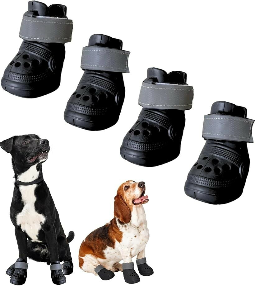 バリエーションコード : 2bk5kiv2dn商品コード2bk5kyqch0商品名犬 靴 犬の靴 夏 脱げない 滑り止め 散歩 小型犬 中型犬 大型犬 肉球 保護 防水 アスファルト テープ オールシーズン 用ブランドA'sToolカラーブラックサイズ等M「暑い夏のお散歩に。アスファルトから愛犬の肉球を守る犬用シューズ」夏場、高温になったアスファルトやコンクリートから愛犬の肉球をガードする犬用靴4個セット。酷暑の中でも快適にお散歩できるように愛犬をサポートします。「履かせやすく脱げにくい設計です。」履き口が大きく開くのでスムーズに履かせてあげられます。足首にフィットするテープ仕様で、元気に走ったり歩いたりしても脱げにくい設計になっています。「反射テープ付きで夜のお散歩にも」ストラップ部分には反射素材を採用。車のライトや街灯の光を反射し、夕方や夜間のお散歩時の視認性向上に役立ちます。「超軽量EVA素材採用」軽量で柔らかなEVA素材です。足への負担を抑えながら自然な歩行をサポートし、初めて犬靴を履くワンちゃんにもおすすめです。「足首に沿う立体設計」犬の足首形状に合わせたフォルム。無理なくフィットして歩きやすく、違和感を軽減しながら快適な歩行をサポートします。「通気性に優れムレにくい」通気穴を多めに配置したデザインで、暑い季節のお散歩でも足元がムレにくく、快適な履き心地を維持します。「水遊びや雨天でも活躍します」川遊びや海遊び、雨のお散歩、キャンプなどのアウトドアシーンにも。熱い砂の上や、ゴツゴツした岩場など愛犬の足裏を守ります。「丸洗いできてお手入れ簡単」汚れたらサッと水洗い。砂や泥が付着しても簡単にお手入れできるため、いつでも清潔な状態を保ちやすい犬用シューズです。「小型犬・中型犬・大型犬に対応」S・M・Lの3サイズ展開。チワワ・トイプードルなどの小型犬から、柴犬・コーギー・ラブラドール・レトリバーなど、中型犬から大型犬まで幅広い犬種に対応します。「靴底は滑り止め加工。」靴底には滑りにくい凹凸加工を施し、歩行や軽いランニング時もしっかりサポート。夏場の熱くなったアスファルトやコンクリートから肉球を守り、砂利道も快適に歩けます。愛犬の肉球ケアや暑い季節のお散歩対策におすすめです。※ 他ネットショップでも併売しているため、ご注文後に在庫切れとなる場合があります。予めご了承ください。※ 品薄または希少等の理由により、参考価格よりも高い価格で販売されている場合があります。ご注文の際には必ず販売価格をご確認ください。※ 沖縄県、離島または一部地域の場合、別途送料の負担をお願いする場合があります。予めご了承ください。※ お使いのモニタにより写真の色が実際の商品の色と異なる場合や、イメージに差異が生じることがあります。予めご了承ください。※ 商品の詳細（カラー・数量・サイズ 等）については、ページ内の商品説明をご確認のうえ、ご注文ください。※ モバイル版・スマホ版ページでは、お使いの端末によっては一部の情報が表示されないことがあります。すべての記載情報をご確認するには、PC版ページをご覧ください。
