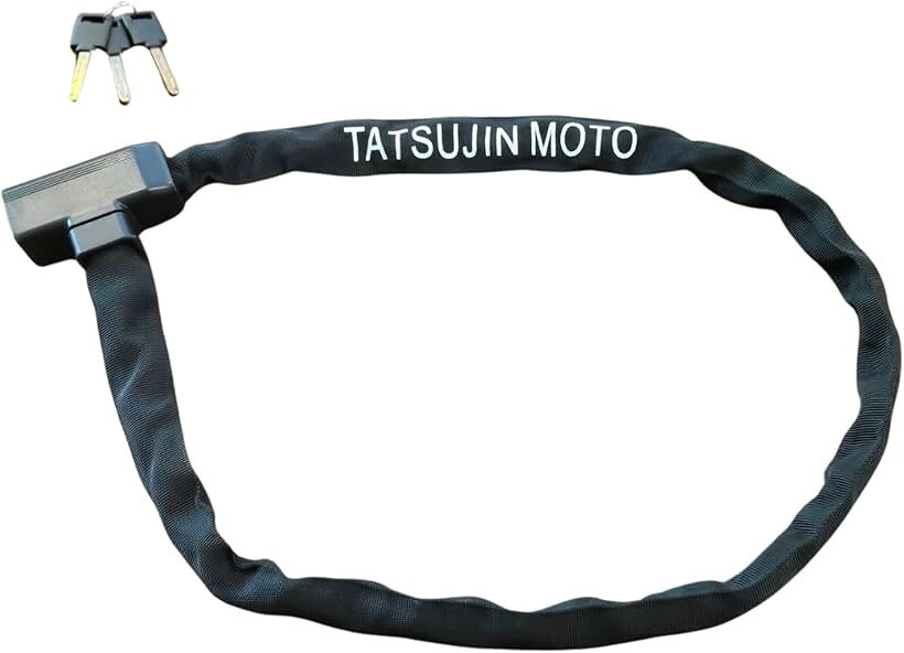 バイク用チェーンロック 6mm角 1.2m ブラック