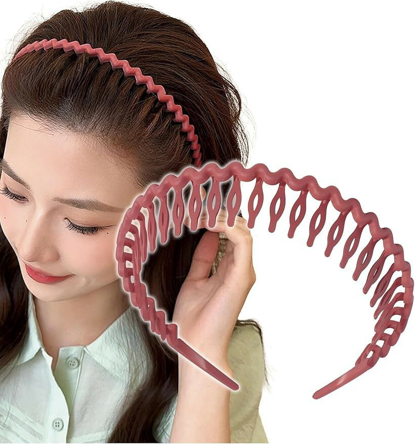 カチューシャ ヘアバンド コーム付き 前髪留め スキンケア 洗顔用 (レッド, 約36cm) mlinestore-10283164 エムラインストア パッケージ画像