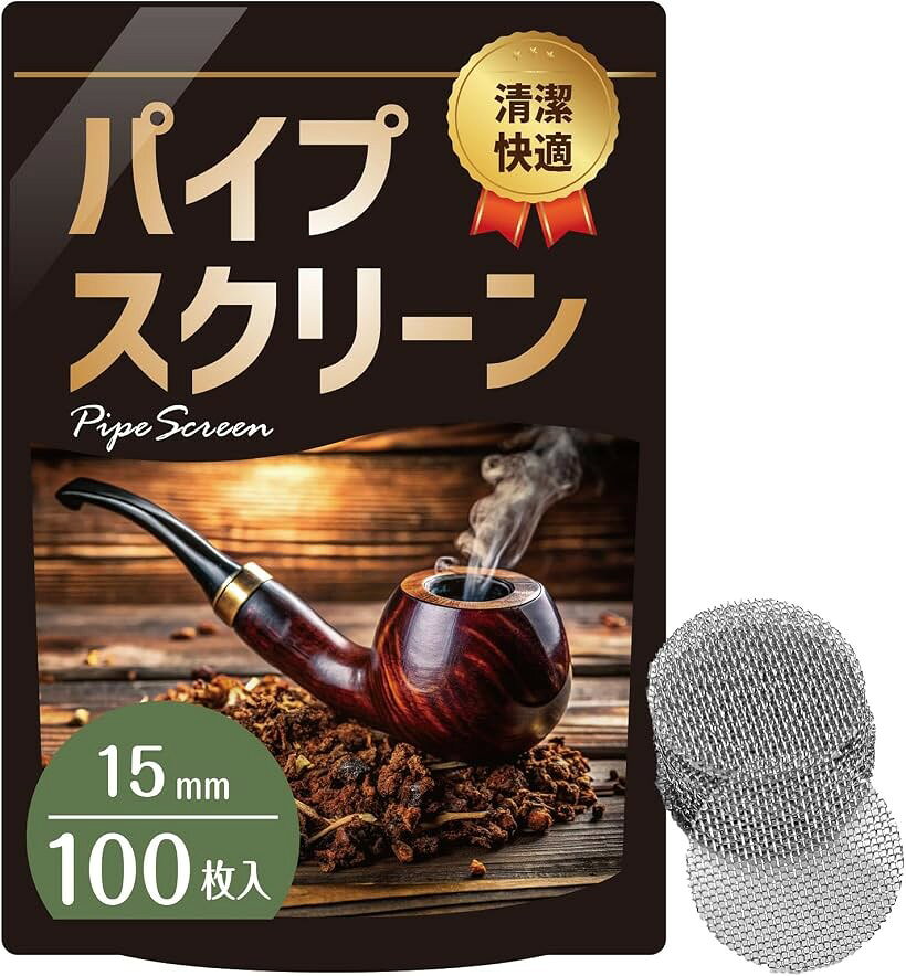 バリエーションコード : 2bu4h9j3s4商品コード2b9nyphjg9商品名パイプスクリーン パイプ網ネットブランドNYANDELMOカラー真鍮製(ゴールド)サイズ等15mm/100枚セット「豊富なサイズ・セット数」選べる直径サイズは「12.7mm・15mm・20mm」の3種類。セット内容は用途に応じて「50枚・100枚・300枚」をご用意しております。50枚/100枚セットはチャック付き袋入り、300枚セットは収納ケース入りで保管や持ち運びも便利です。「耐久性に優れた高品質素材」錆びにくく熱に強い304ステンレス製（シルバー）と真鍮製（ゴールド）の2種類を展開。ステンレスは耐食性・耐熱性に優れ長持ちし、真鍮製は熱伝導性が高く、均一な燃焼をサポートします。「パイプを清潔・快適に」パイプ火皿にスクリーンを敷くことで、灰やタバコの燃えカスが口内に入りにくくなり、煙道の詰まりを防ぎます。口当たりが滑らかになり、パイプの掃除も簡単になります。「幅広い適合性」クリックパイプやワンヒッター、モンキーパイプなど、さまざまな喫煙パイプに対応。定期的な交換に最適なスクリーンセットです。※ 他ネットショップでも併売しているため、ご注文後に在庫切れとなる場合があります。予めご了承ください。※ 品薄または希少等の理由により、参考価格よりも高い価格で販売されている場合があります。ご注文の際には必ず販売価格をご確認ください。※ 沖縄県、離島または一部地域の場合、別途送料の負担をお願いする場合があります。予めご了承ください。※ お使いのモニタにより写真の色が実際の商品の色と異なる場合や、イメージに差異が生じることがあります。予めご了承ください。※ 商品の詳細（カラー・数量・サイズ 等）については、ページ内の商品説明をご確認のうえ、ご注文ください。※ モバイル版・スマホ版ページでは、お使いの端末によっては一部の情報が表示されないことがあります。すべての記載情報をご確認するには、PC版ページをご覧ください。