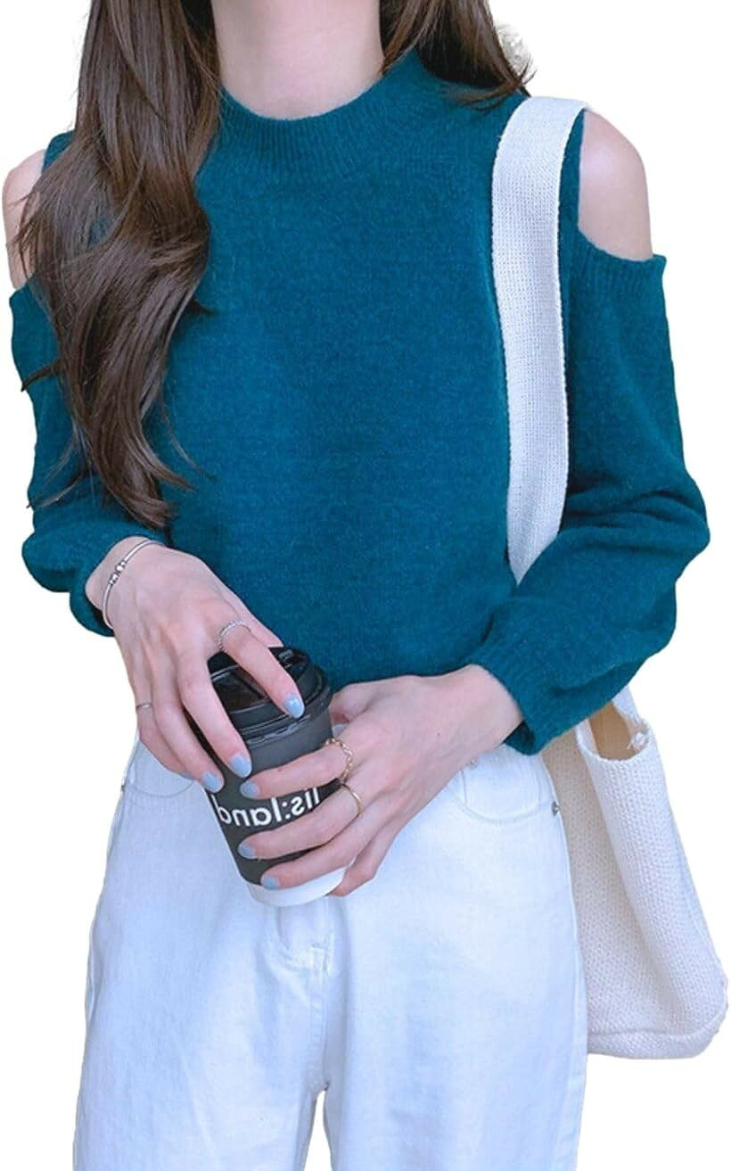 バリエーションコード : 2bufl4i2td商品コード2bjd9snu11商品名肩出しセーター ショルダーカット 長袖 ラウンドネック ニット ゆるシルエット パフスリーブ ヘルシーコーデ 大人リラクシー レディースブランドJ-Scottカラーブルーサイズ等M「シンプルコーデにこなれ感をプラスして」肩からのぞく程よい肌見せがヘルシーで大人っぽいニットプルオーバー。柔らかな質感のニットが肌に心地よく、シンプルな着こなしにこなれ感を演出してくれます。さらりと纏うだけで大人のリラクシーを叶えてくれるニットで、日常のスタイルにアクセントをー。「ヘルシー＆カジュアルに着こなす」シンプルなラウンドネックニットに、肩からのぞく肌見せがヘルシーな一枚。ボリュームのあるゆるやかな袖まわりが女性らしさを引き立てます。しなやかにボディに寄り添うオーバーサイズシルエットが大人カジュアルを演出。着丈に前後差をつけることで腰回りをカバーし、バランス良く着こなしていただけます。「リラクシー漂う軽くて柔らかな着心地」柔らかく、ふんわり空気を含んだようなニット素材が着心地の良い一枚。ストレッチ性のある暖かみのある素材感が魅力です。程よい厚みなので素肌にさらりと一枚でも快適に着こなしていただけます。「鮮度溢れるニットで着こなしをアップデート」一枚でスタイルが決まるのが嬉しいニットプルオーバー。合わせるボトム次第でフェミニンにもカジュアルにもバランス良く着こなしていただけます。ミニスカートに合わせて思いっきりガーリーに決めるのも。ロング丈のフレアスカートやタイトスカートにニットの裾をインすれば、スタイルアップしたフェミニンスタイルに。デニムにサラリと一枚合わせれば、リラックスした大人カジュアルの完成です。※ 他ネットショップでも併売しているため、ご注文後に在庫切れとなる場合があります。予めご了承ください。※ 品薄または希少等の理由により、参考価格よりも高い価格で販売されている場合があります。ご注文の際には必ず販売価格をご確認ください。※ 沖縄県、離島または一部地域の場合、別途送料の負担をお願いする場合があります。予めご了承ください。※ お使いのモニタにより写真の色が実際の商品の色と異なる場合や、イメージに差異が生じることがあります。予めご了承ください。※ 商品の詳細（カラー・数量・サイズ 等）については、ページ内の商品説明をご確認のうえ、ご注文ください。※ モバイル版・スマホ版ページでは、お使いの端末によっては一部の情報が表示されないことがあります。すべての記載情報をご確認するには、PC版ページをご覧ください。「サイズ」着丈/バスト/肩幅/袖丈M：56/104/38/56L：58/108/40/57XL：60/112/42/58＊158cm/49kgのスタッフの場合：Mがジャストサイズでした（普段M着用）「素材」100%ポリエステル「カラー」こなれ感漂うリラックスクールなムードを演出するブラック、クリーンで上品、一点コーディネートに取り入れるだけで華やぎと透明感を添えるアイボリー、ニュアンシーで柔らかい色目が深まるに季節によく映える大人なベージュ、落ち着いたスモーキーなカラーがシックなグレーの4色をご用意しております。
