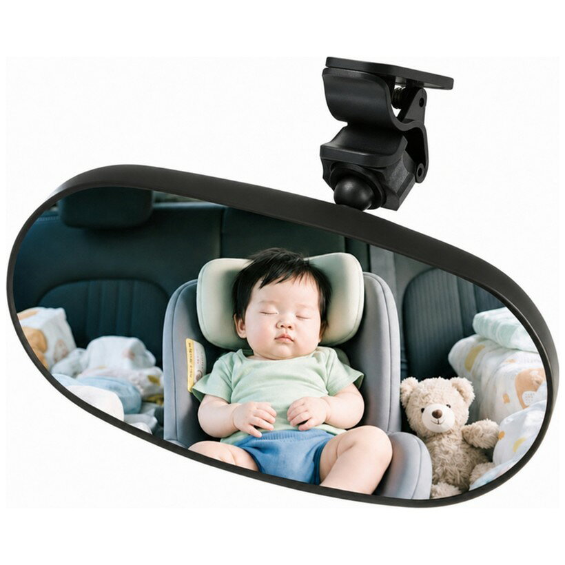 ベビーミラー 車用ルームミラー 12cm チャイルドシート 後部座席 補助ミラー 凸面...