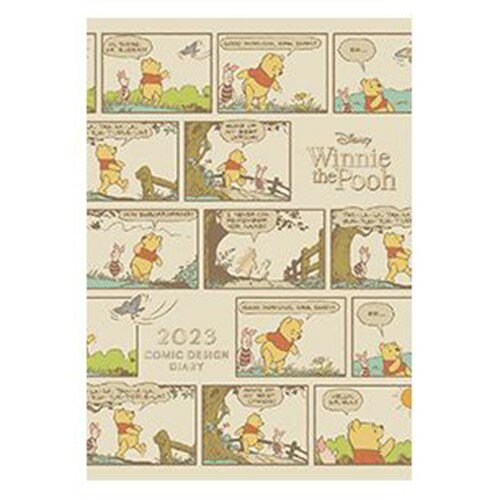 B6コミックデザインウィークリー手帳2023 くまのプーさん 2023年週間ダイアリー コミックデザイン ディズニー APJ 10月始まり キャラクタースケジュール帳 令和5年手帖 予約 メール便可 マシュマロポップ