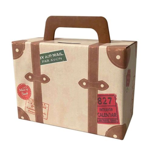 2024 Calendar トランク貯金型 卓上カレンダー2024年 10万円貯まる アルタ 貯金箱型卓上 旅行 令和6年暦 メール便可 マシュマロポップのサムネイル