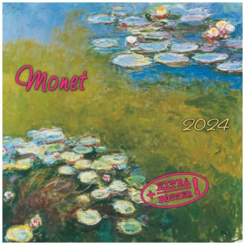 2024 Calendar artwork STUDIOS 壁掛けカレンダー2024年 Claude Monet アート 名画 インテリア 令和6年暦 マシュマロポップ