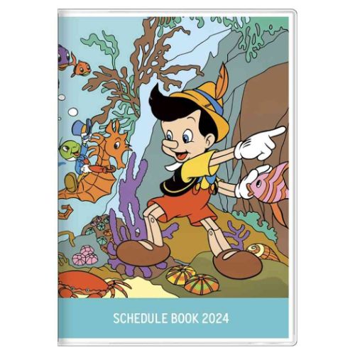 ピノキオ A6マンスリー手帳2024 2024年月間ダイアリー ディズニー サンスター文具 10月始まり キャラクター 令和6年手帖 メール便可 シネマコレクションのサムネイル