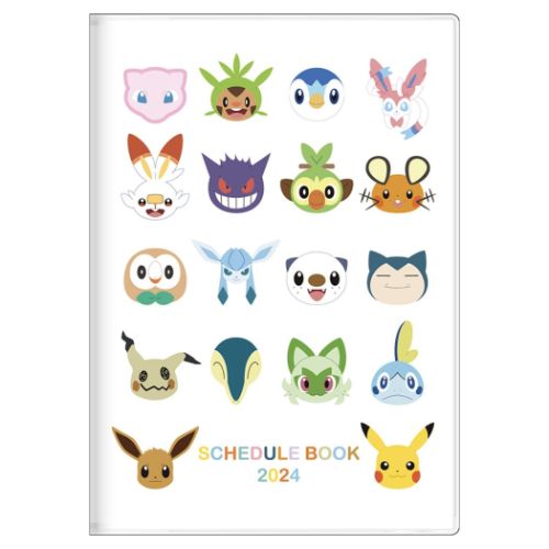 ポケットモンスター A6マンスリー手帳2024 2024年月間ダイアリー フェイス ポケモン サンスター文具 10月始まり キャラクター 令和6年手帖 メール便可 シネマコレクションのサムネイル
