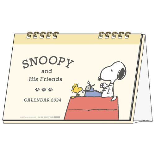 2024Calendar スヌーピー 卓上カレンダー2024年 デスクカレンダー スケジュール ピーナッツ サンスター文具 インテリア 書き込み 令和6年暦 メール便可 マシュマロポップのサムネイル
