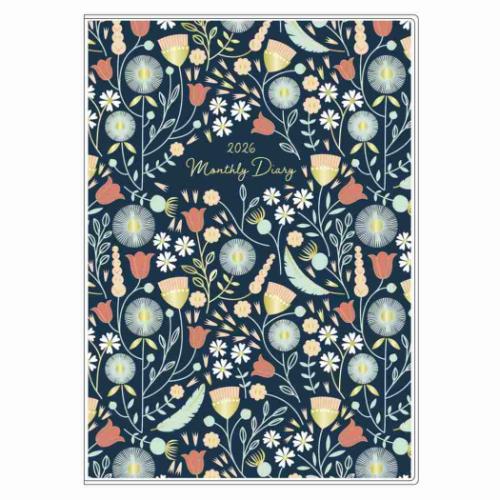 A6マンスリー手帳2026 エリザベスオーウェン 2026年月間ダイアリー NV APJ キャラクタースケジュール帳 令和8年手帖 メール便可 マシュマロポップ