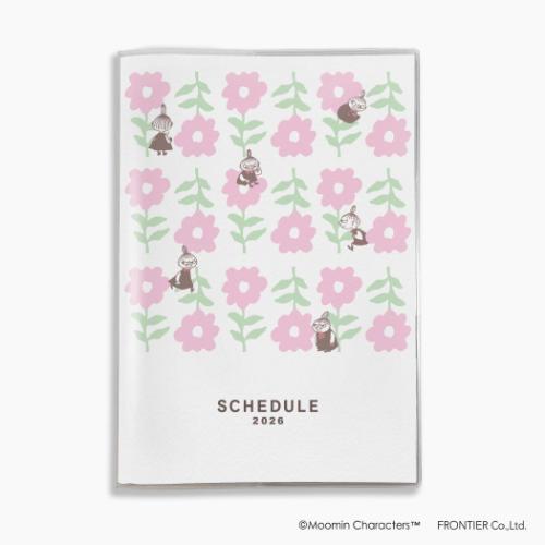 A5マンスリー手帳 ムーミン 2026年月間ダイアリー10月始まり HIDE 北欧 フロンティア スケジュール帳 令和8年手帖 メール便可 マシュマロポップ